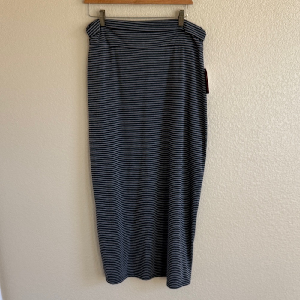 Striped Black and Gray Women's Skirt